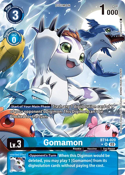 Gomamon &mdash; Digimon Card Game card