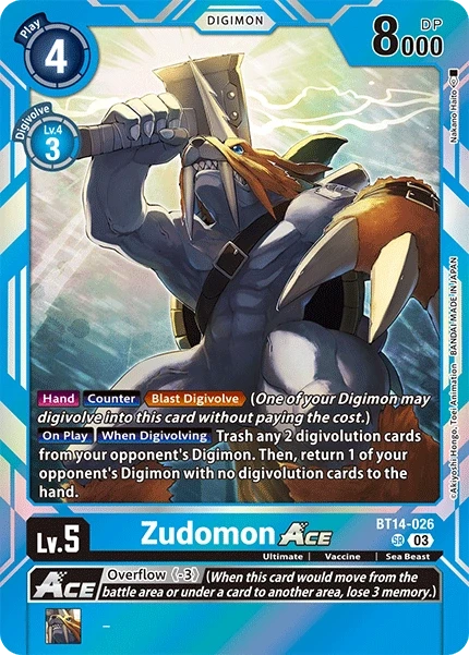 Zudomon ACE &mdash; Digimon Card Game card
