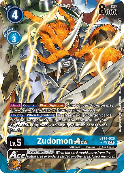 Zudomon ACE &mdash; Digimon Card Game card