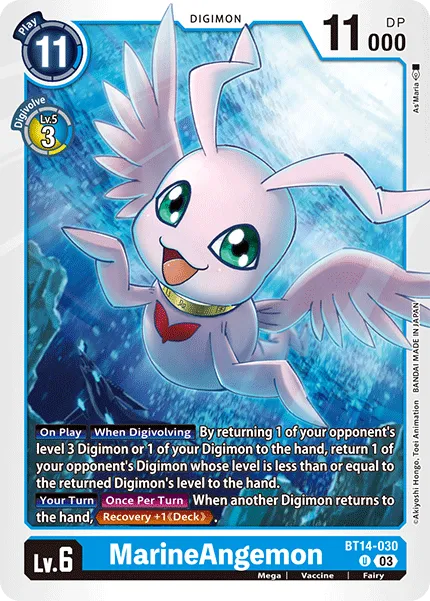MarineAngemon &mdash; Digimon Card Game card