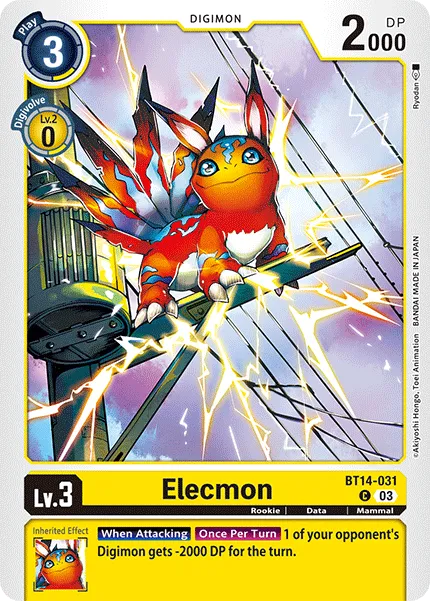 Elecmon &mdash; Digimon Card Game card