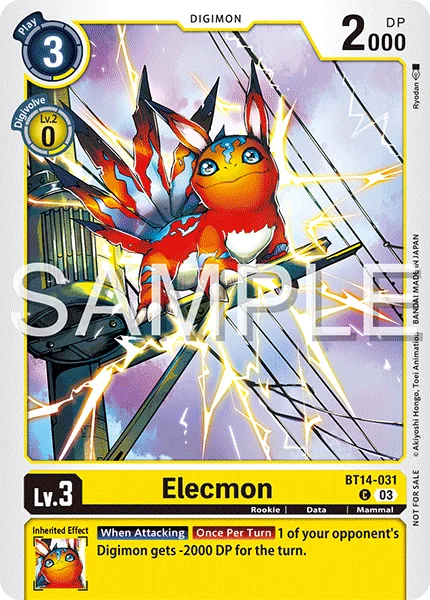 Elecmon &mdash; Digimon Card Game card