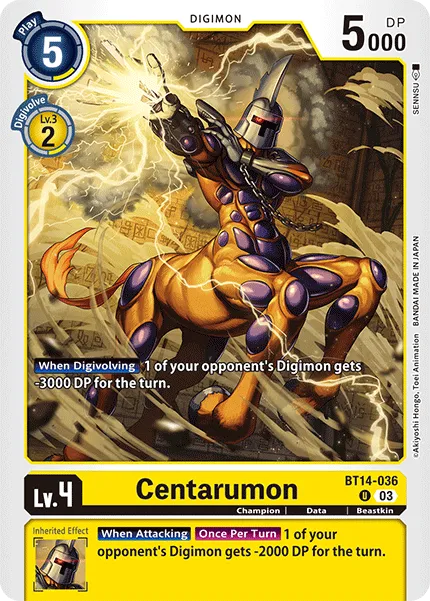 Centarumon &mdash; Digimon Card Game card