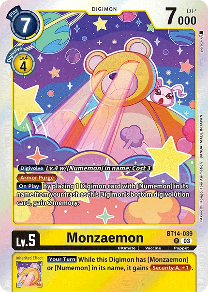 Monzaemon &mdash; Digimon Card Game card