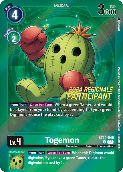 Togemon &mdash; Digimon Card Game card