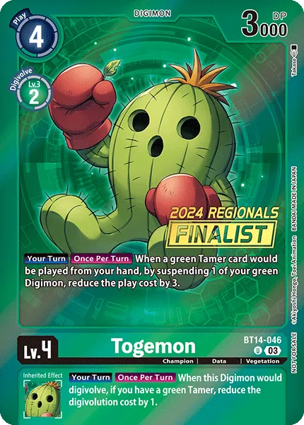 Togemon &mdash; Digimon Card Game card