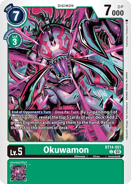 Okuwamon &mdash; Digimon Card Game card