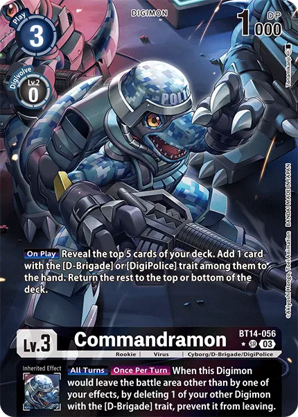 Commandramon &mdash; Digimon Card Game card