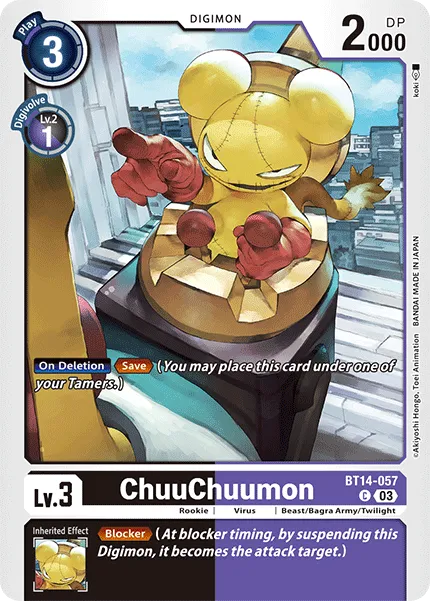 ChuuChuumon &mdash; Digimon Card Game card