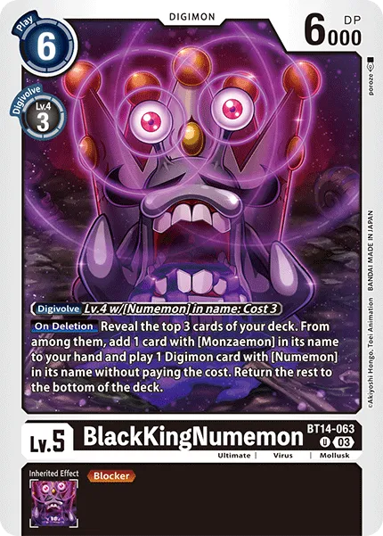 BlackKingNumemon &mdash; Digimon Card Game card