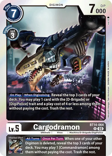 Cargodramon &mdash; Digimon Card Game card