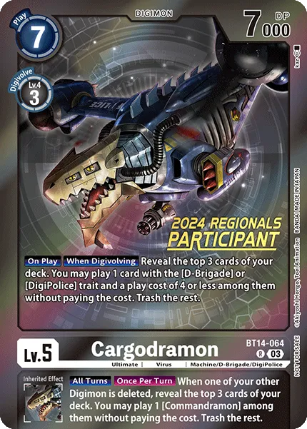 Cargodramon &mdash; Digimon Card Game card