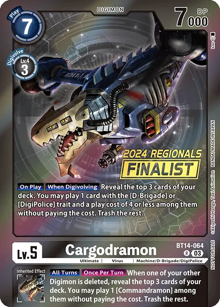 Cargodramon &mdash; Digimon Card Game card