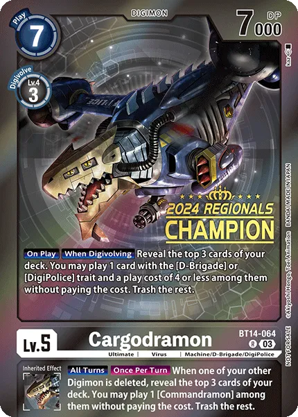 Cargodramon &mdash; Digimon Card Game card