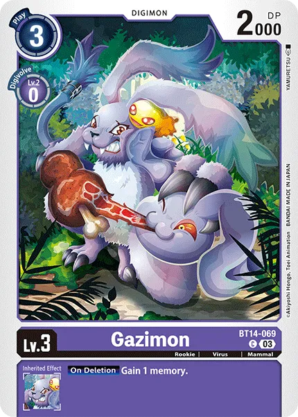 Gazimon &mdash; Digimon Card Game card