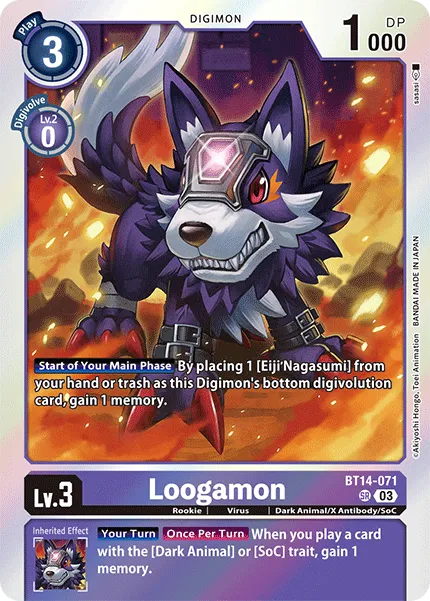 Loogamon &mdash; Digimon Card Game card