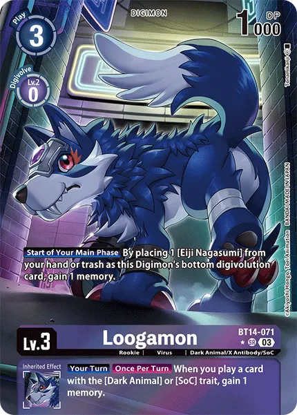 Loogamon &mdash; Digimon Card Game card