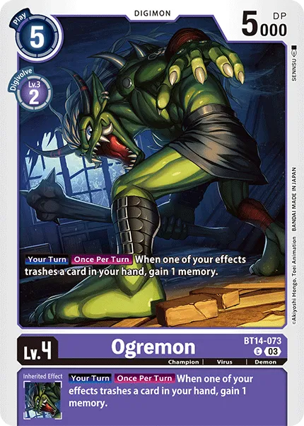 Ogremon &mdash; Digimon Card Game card