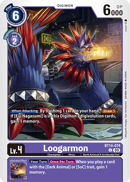 Loogarmon &mdash; Digimon Card Game card