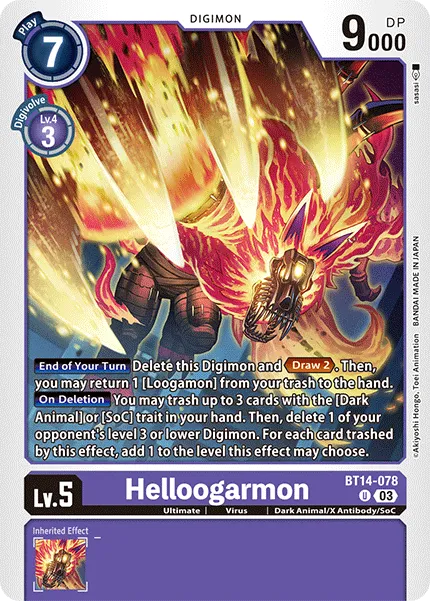 Helloogarmon &mdash; Digimon Card Game card