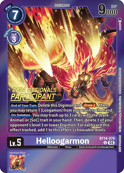 Helloogarmon &mdash; Digimon Card Game card