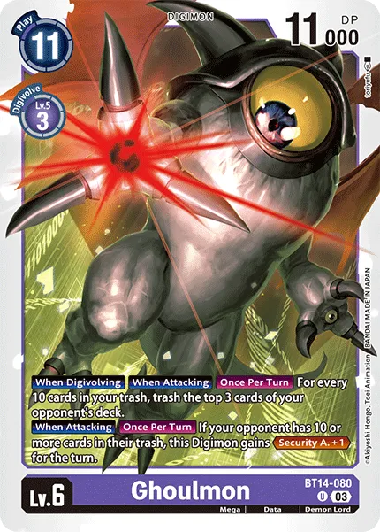 Ghoulmon &mdash; Digimon Card Game card