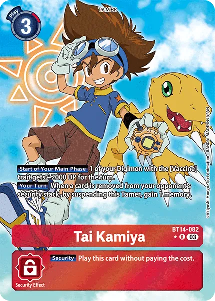 Tai Kamiya &mdash; Digimon Card Game card