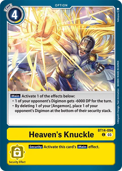 Heaven's Knuckle &mdash; Digimon Card Game card