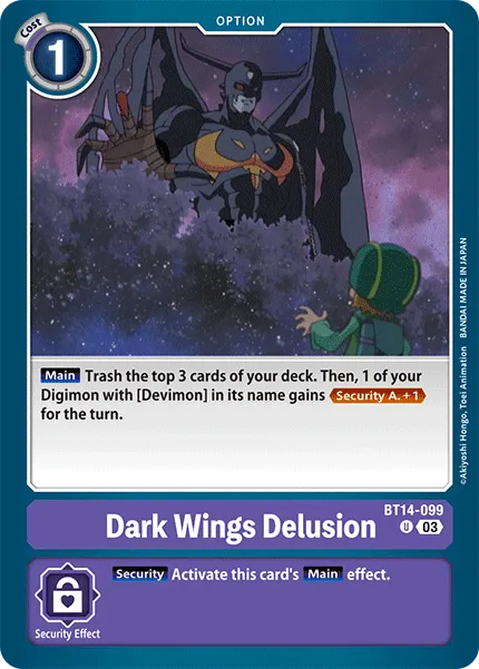 Dark Wings Delusion &mdash; Digimon Card Game card