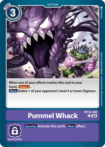 Pummel Whack &mdash; Digimon Card Game card