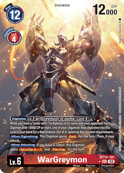 WarGreymon &mdash; Digimon Card Game card