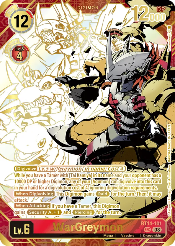 WarGreymon &mdash; Digimon Card Game card