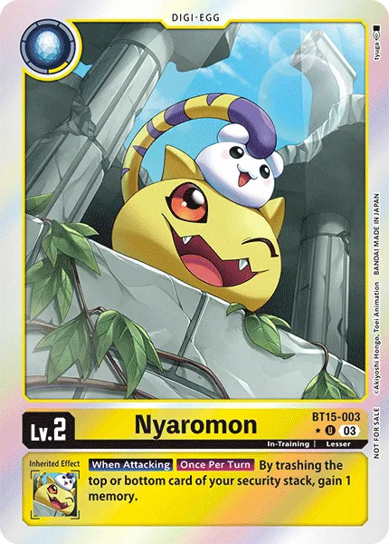 Nyaromon &mdash; Digimon Card Game card