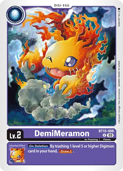 DemiMeramon &mdash; Digimon Card Game card