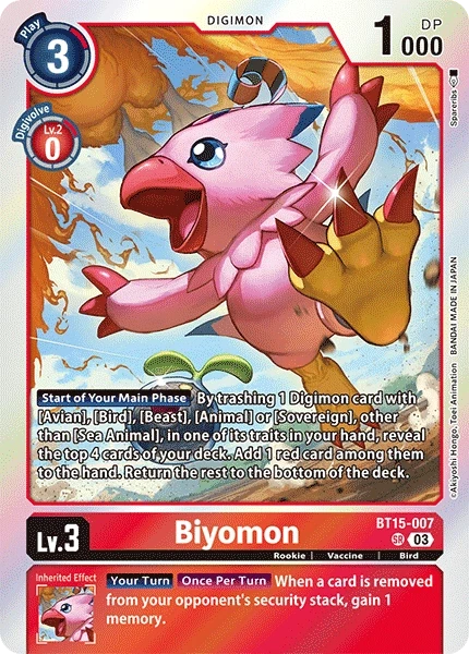 Biyomon &mdash; Digimon Card Game card