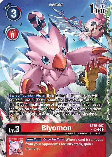 Biyomon &mdash; Digimon Card Game card