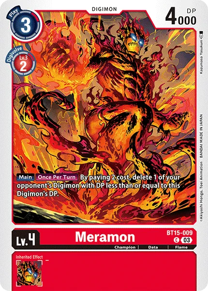 Meramon &mdash; Digimon Card Game card
