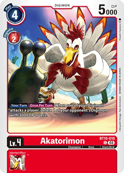 Akatorimon &mdash; Digimon Card Game card