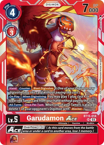 Garudamon ACE &mdash; Digimon Card Game card
