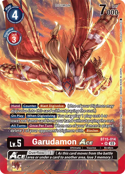 Garudamon ACE &mdash; Digimon Card Game card