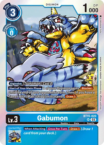 Gabumon &mdash; Digimon Card Game card