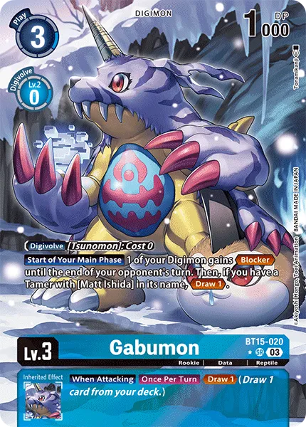 Gabumon &mdash; Digimon Card Game card