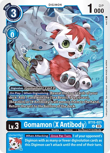 Gomamon (X Antibody) &mdash; Digimon Card Game card