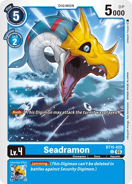 Seadramon &mdash; Digimon Card Game card