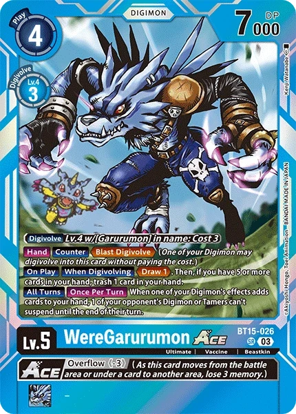 WereGarurumon ACE &mdash; Digimon Card Game card