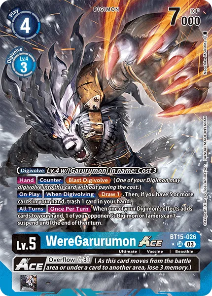 WereGarurumon ACE &mdash; Digimon Card Game card