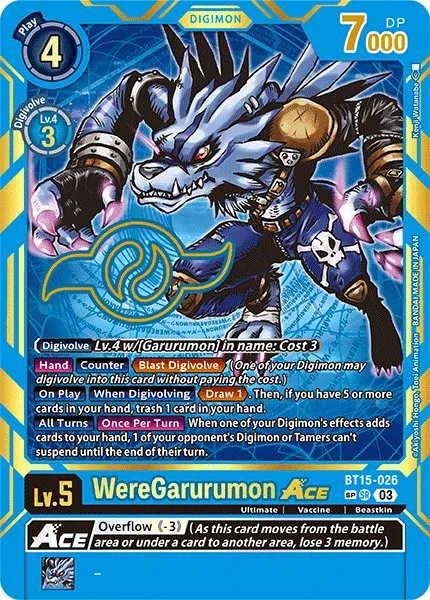 WereGarurumon ACE &mdash; Digimon Card Game card