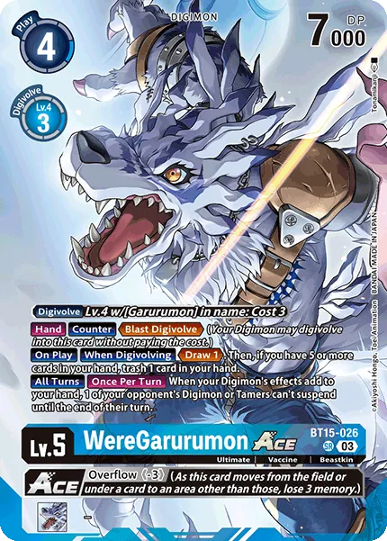 WereGarurumon ACE &mdash; Digimon Card Game card