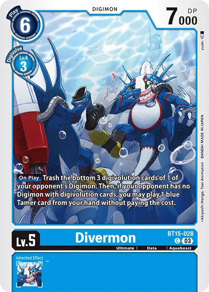 Divermon &mdash; Digimon Card Game card