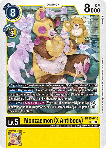 Monzaemon (X Antibody) &mdash; Digimon Card Game card